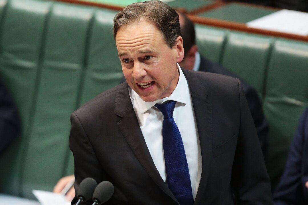 Australia's Minister for Health Greg Hunt during question time at Parliament House on May 10, 2017 in Canberra, Australia. (Stefan Postles/Getty Images)
