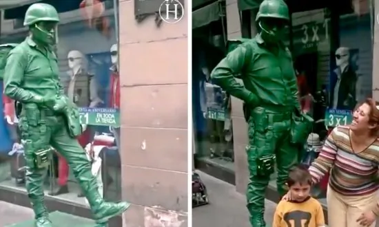 Street Performer Has Plenty of Tricks up His Sleeve for Passersby