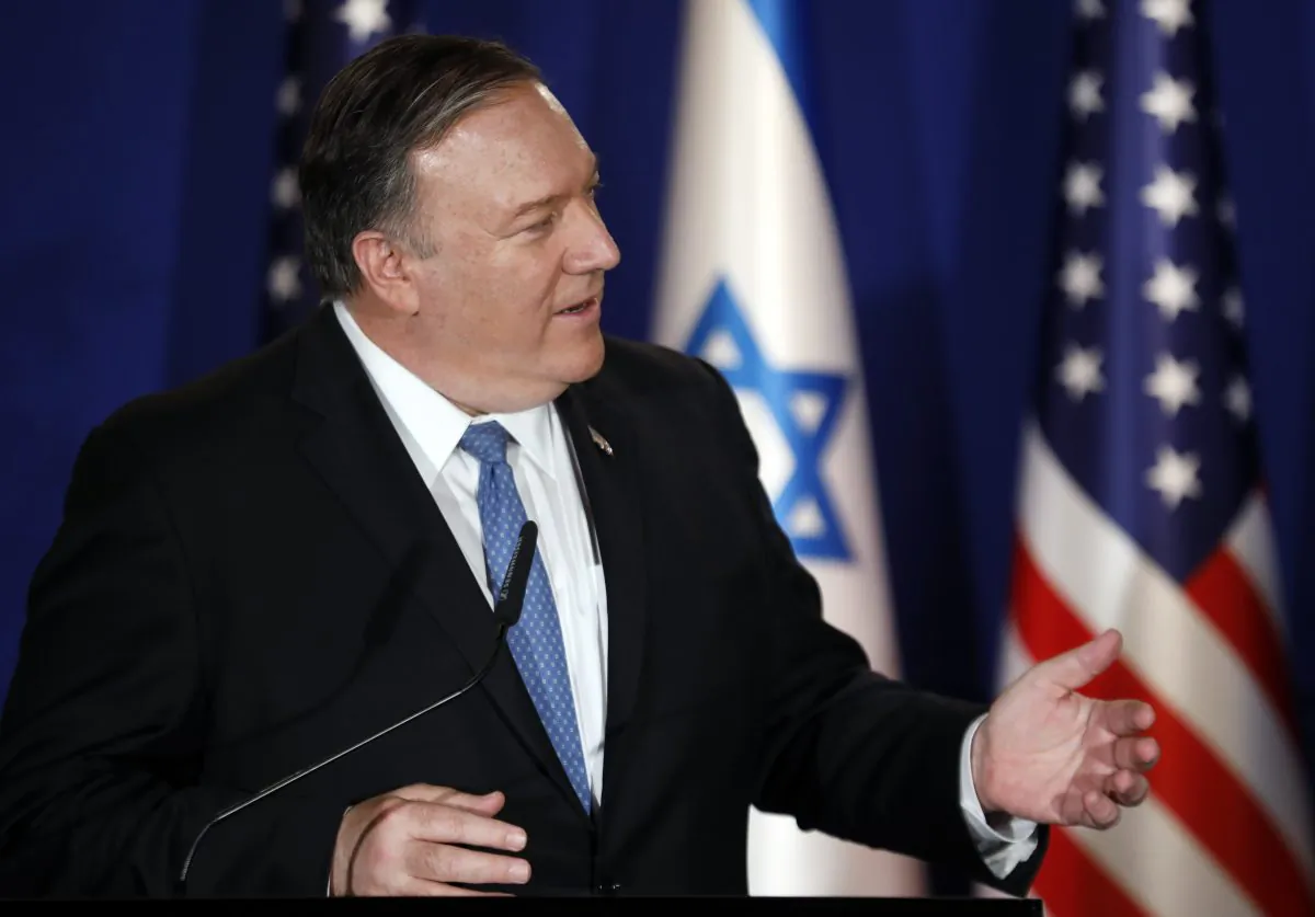 US Secretary of State Mike Pompeo speaks during a joint press conference with Israeli Prime Minister at his residence in Jerusalem on March 21, 2019. (Amir Cohen/AFP/Getty Images)
