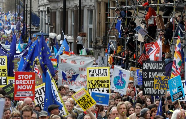 EU supporters, calling on the government to give Britons a vote