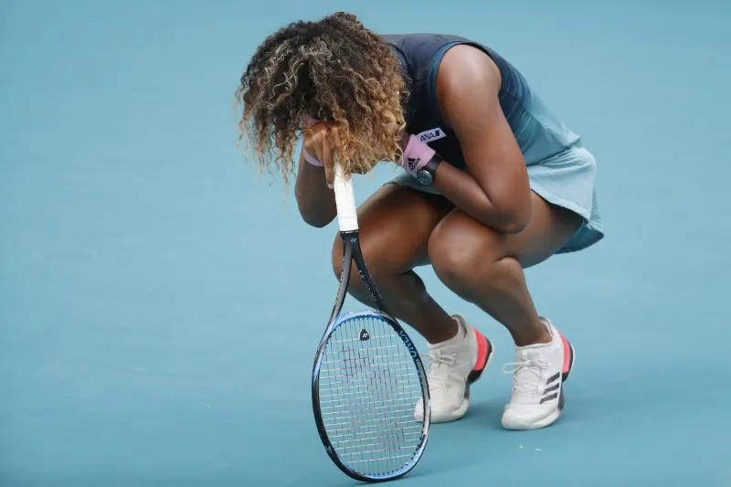 Naomi Osaka of Japan reacts after losing a point against Su-Wei Hshieh of Chinese Taipei (not pictured) in the second round of the Miami Open at Miami Open Tennis Complex, in Miami Gardens, Fla., on March 23, 2019. (Geoff Burke-USA TODAY Sports via Reuters)