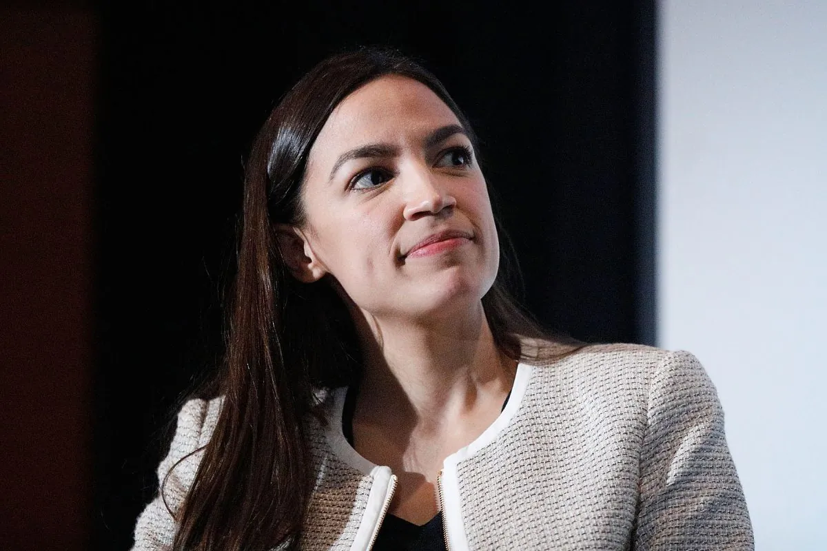 Rep. Alexandria Ocasio-Cortez (D-N.Y.) on stage during the 2019 Athena Film Festival, "Knock Down the House" at the Diana Center at Barnard College on March 3, 2019, in New York City. (Lars Niki/Getty Images for The Athena Film Festival)