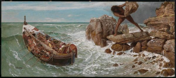 There are just too many hideous ways to die in Homer’s works. “Odysseus and Polyphemus,” 1896, byArnold Böcklin. (Public Domain)