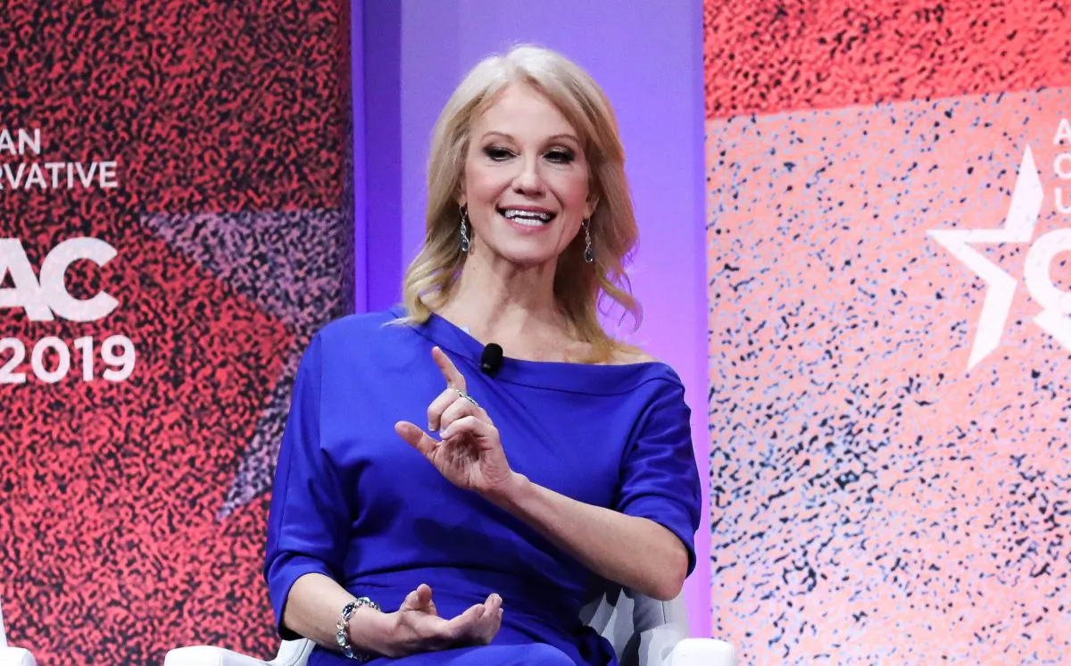 Senior counselor to the president Kellyanne Conway at the CPAC convention in National Harbor, Md., on March 1, 2019. (Samira Bouaou/The Epoch Times)