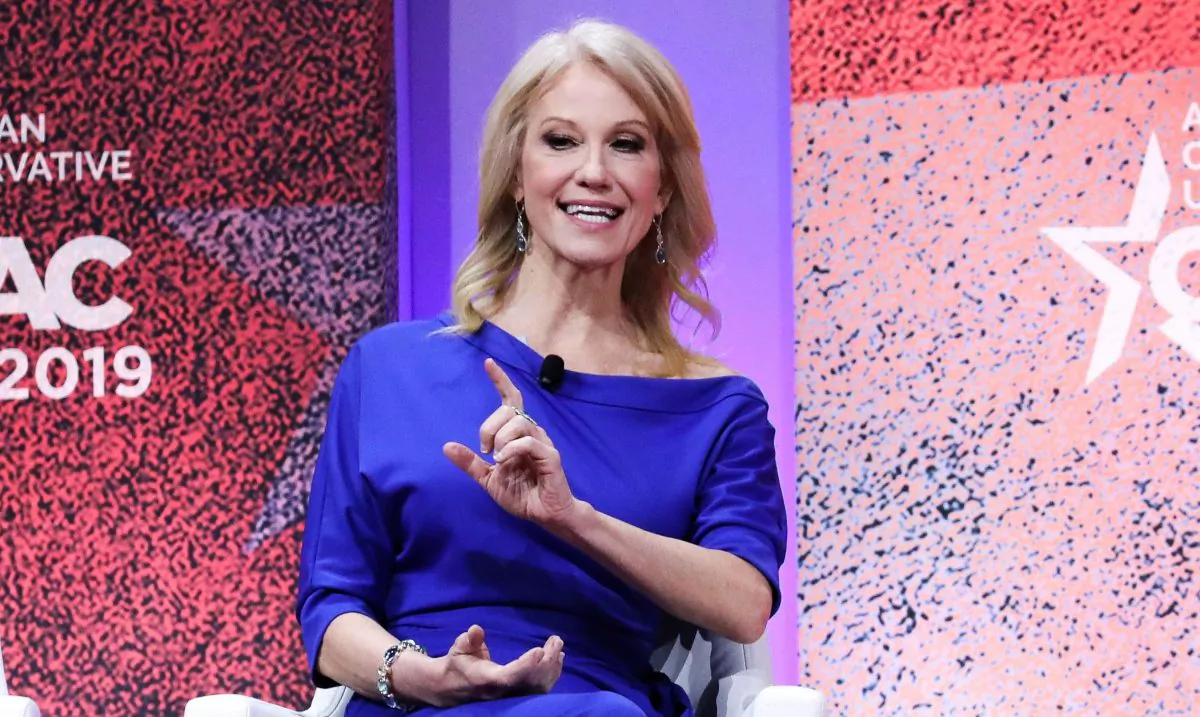 Senior Counselor to the President Kellyanne Conway at the CPAC convention in National Harbor, Md., on March 1, 2019. (Samira Bouaou/The Epoch Times)