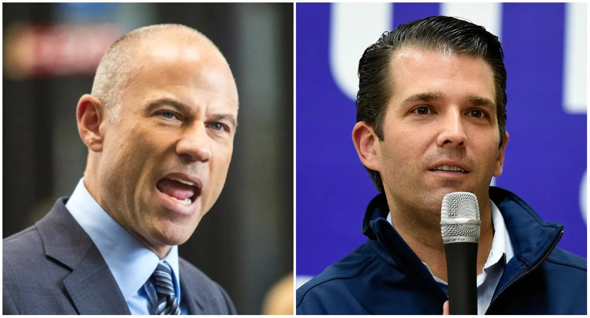 Michael Avenatti (L) and Donald Trump Jr. (Ashlee Rezin/Chicago Sun-Times via AP; David Becker/Getty Images)