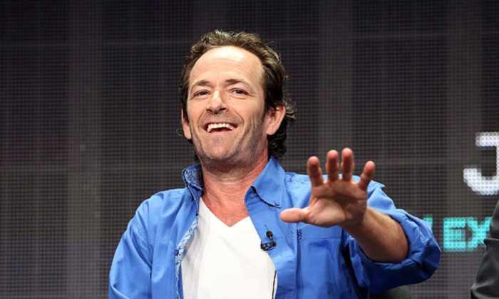 Executive producer/actor Luke Perry speaks onstage during the 'Welcome Home' panel discussion at the UP Entertainment portion of the 2015 Summer TCA Tour at The Beverly Hilton Hotel in Beverly Hills, Calif. on July 30, 2015 . (Photo by Frederick M. Brown/Getty Images)