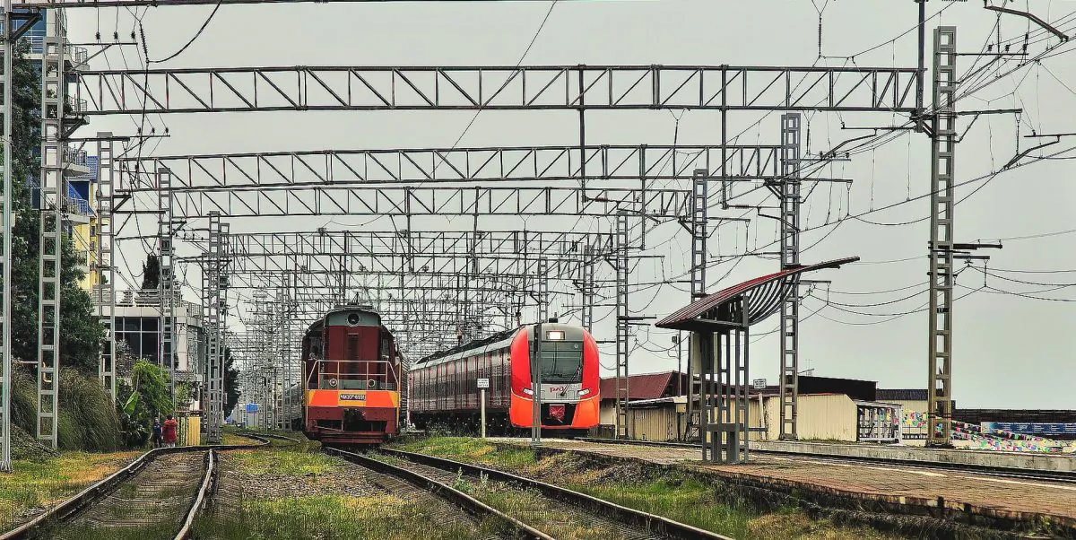 This file image shows trains at an unnamed location in Russia. (Pixabay)