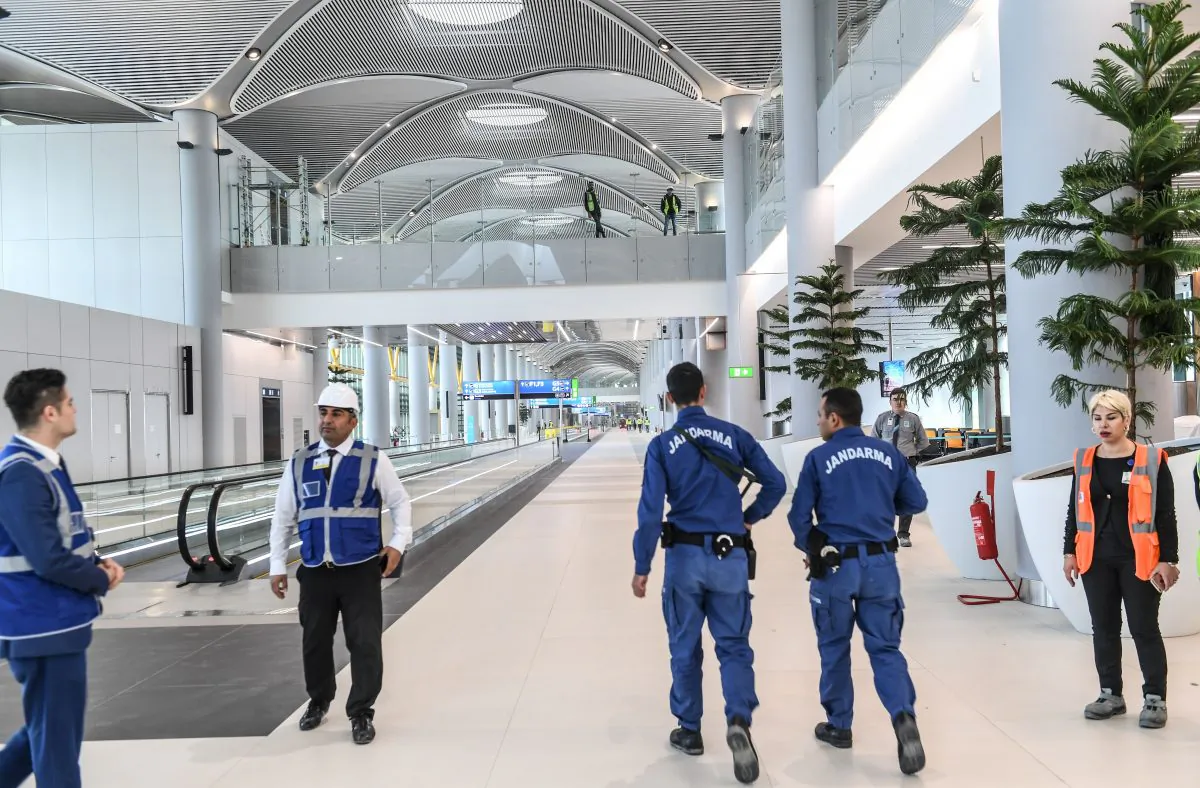 Armed police in the Istanbul New Airport, in this file image taken on Oct. 25, 2018. (Bulent Kilic/AFP/Getty Images)