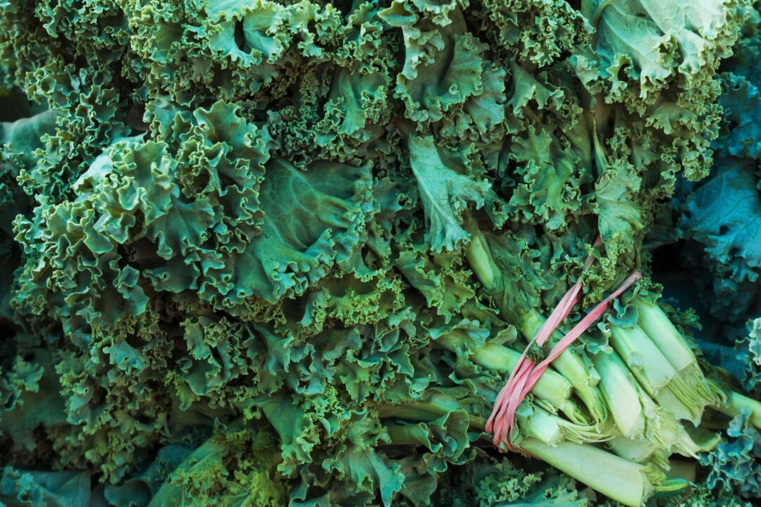 Kale is seen at  a Farmer's Market where locally grown produce is sold August 13, 2015 in Fairfax, Virginia. (Paul J. Richards/AFP/Getty Images)