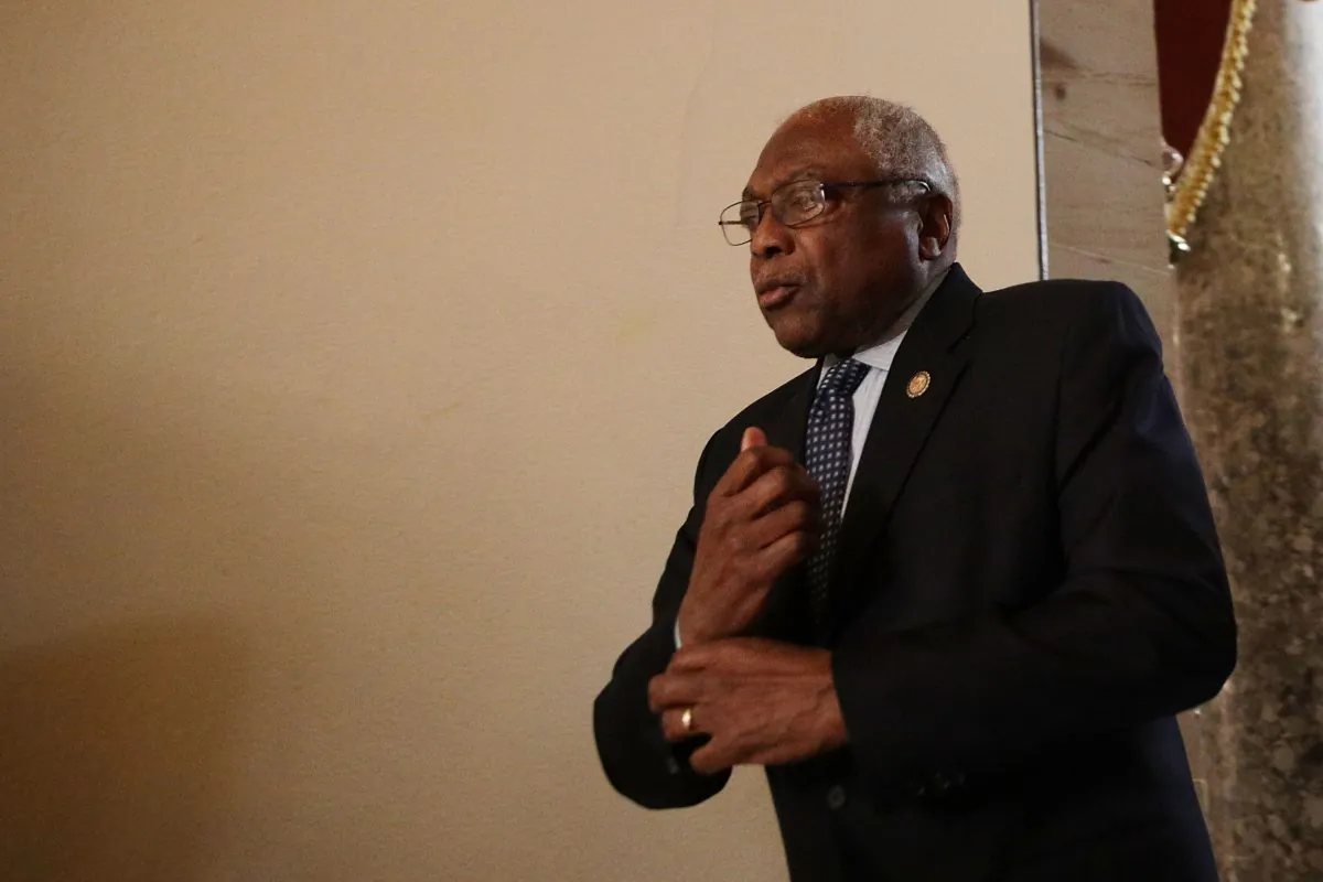 U.S. House Majority Whip Rep. James Clyburn (D-SC) walks to the House chamber for a vote February 26, 2019 at the U.S. Capitol in Washington, DC. Alex Wong/Getty Images