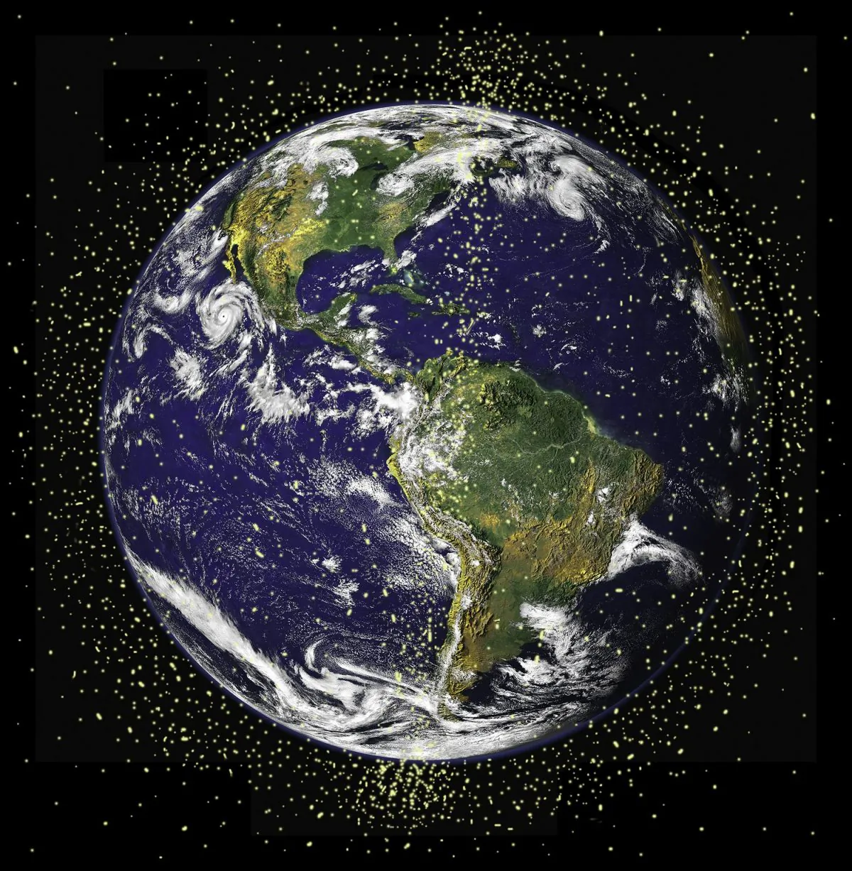 Orbital debris around the earth. (NASA.gov)