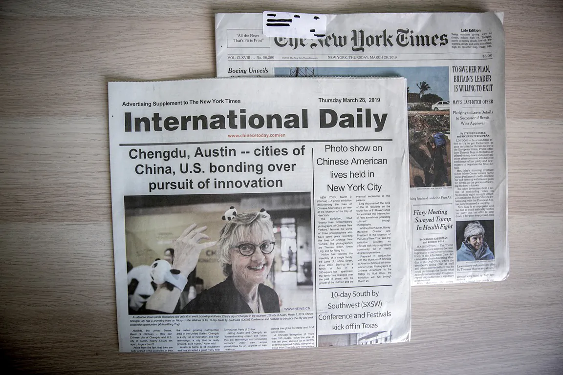 An International Daily insert into the March 28, 2019 edition of The New York Times. (The Epoch Times)
