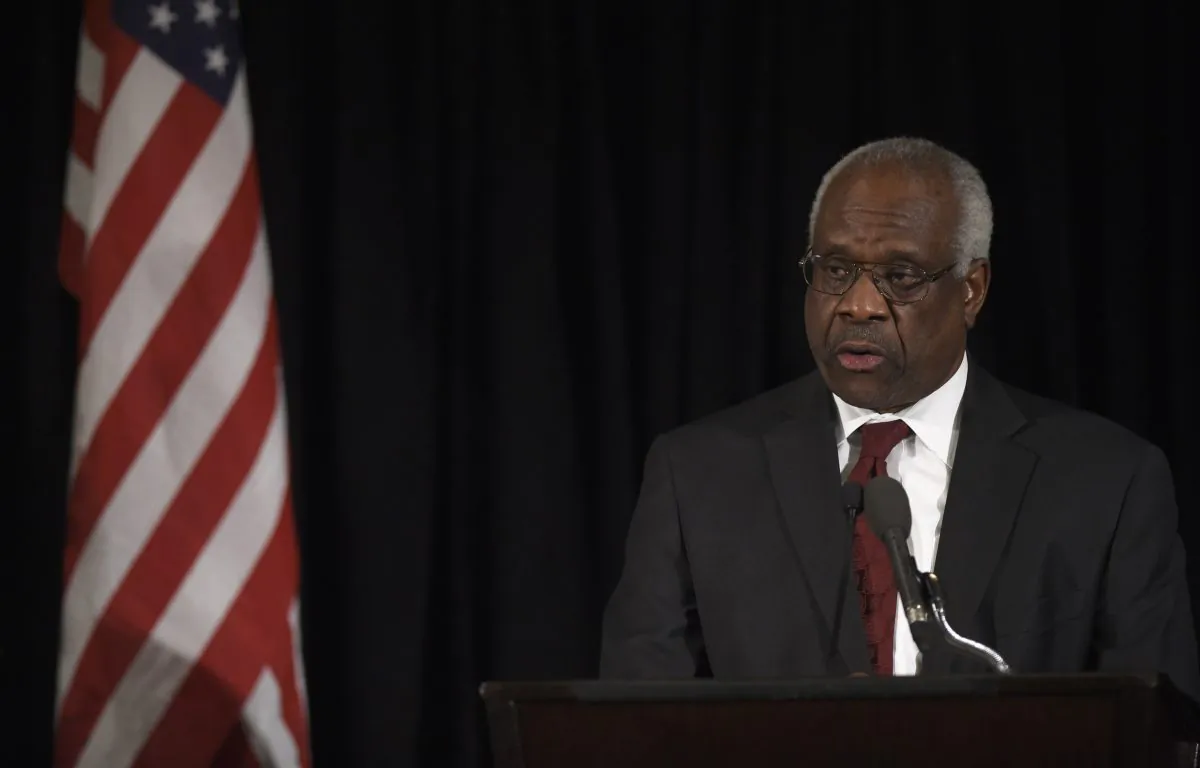Supreme Court Associate Justice Clarence Thomas in Washington on March 1, 2016. (Susan Walsh-Pool/Getty Images)