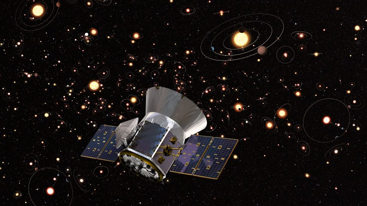 In January, three exoplanet discoveries were connected to the initial observations from TESS. Now, data collected by TESS has determined a new Saturn-size planet. (NASA Goddard Space Flight Center/Cornell University)