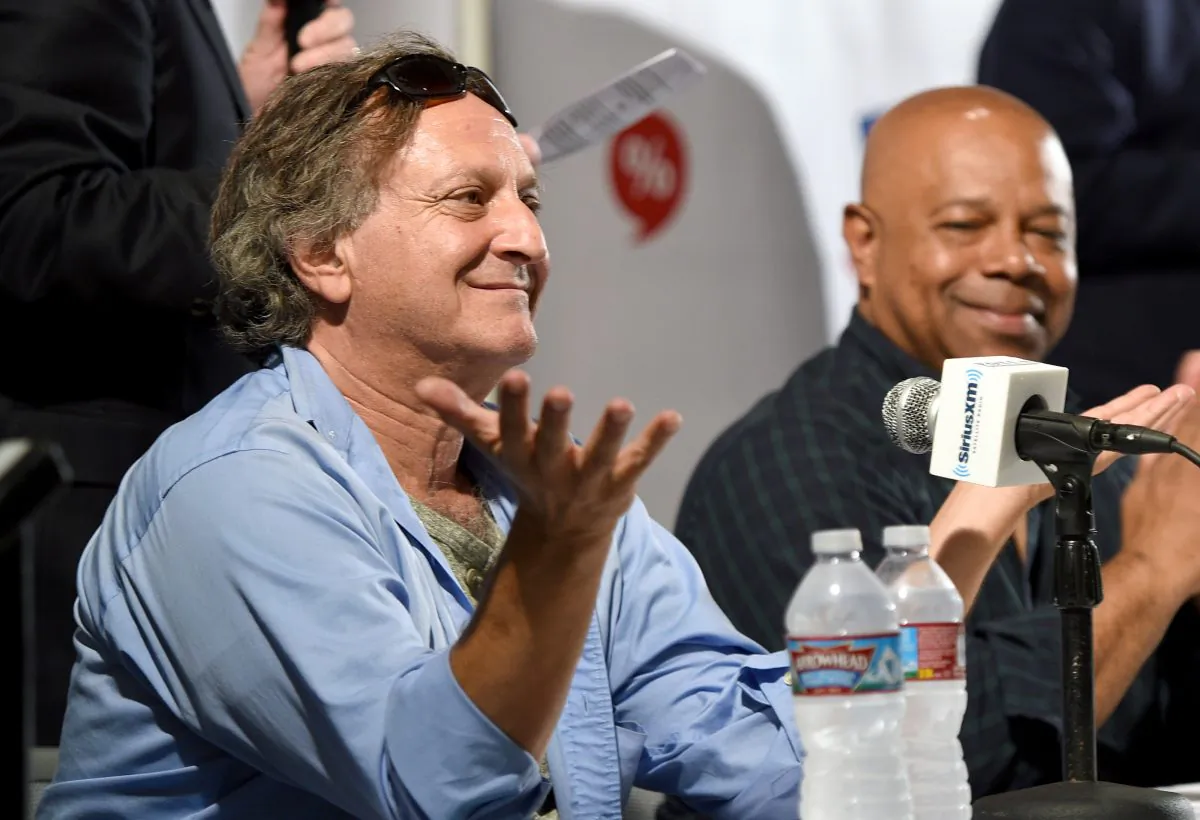 Evan Sayet (L) during the Politicon convention in Pasadena, on July 30, 2017. (Joshua Blanchard/Getty Images for Politicon)