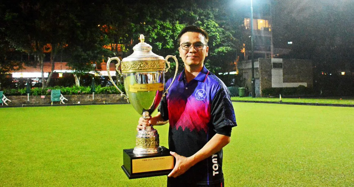 Tony Cheung of Hong Kong Football Club won his third singles title this year, lifting the inaugural CCC Masters on Sunday March 24, 2019. (Stephanie Worth)