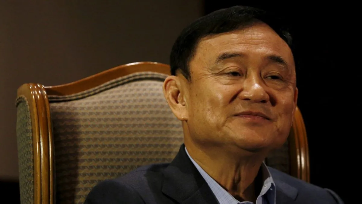 Former Thai Prime Minister Thaksin Shinawatra looks on as he speaks to Reuters during an interview in Singapore, on Feb. 23, 2016. (Edgar Su/Reuters)
