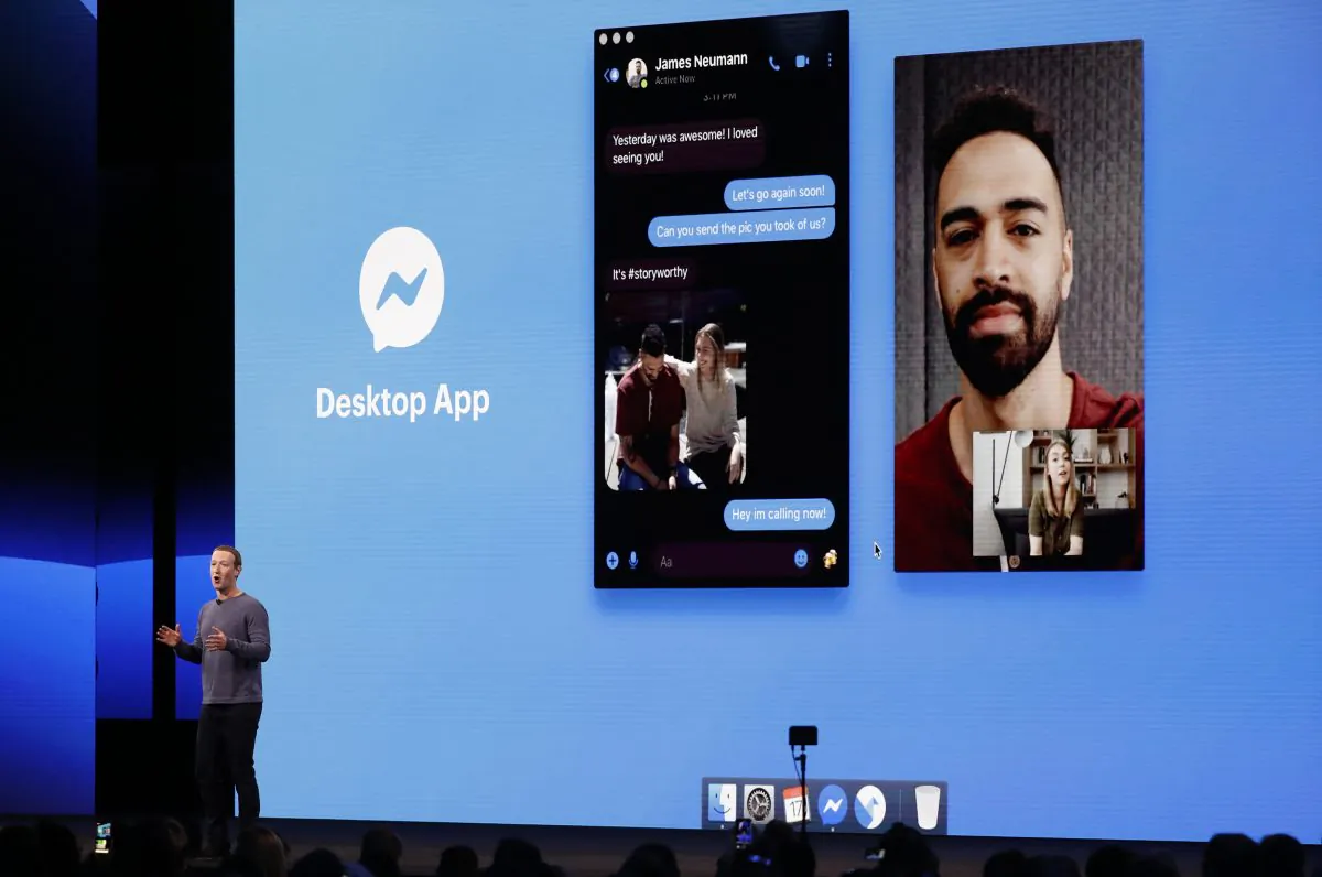Facebook CEO Mark Zuckerberg speaks about a new desktop app during his keynote at Facebook Inc's annual F8 developers conference in San Jose, California, U.S., April 30, 2019. (Stephen Lam/Reuters)