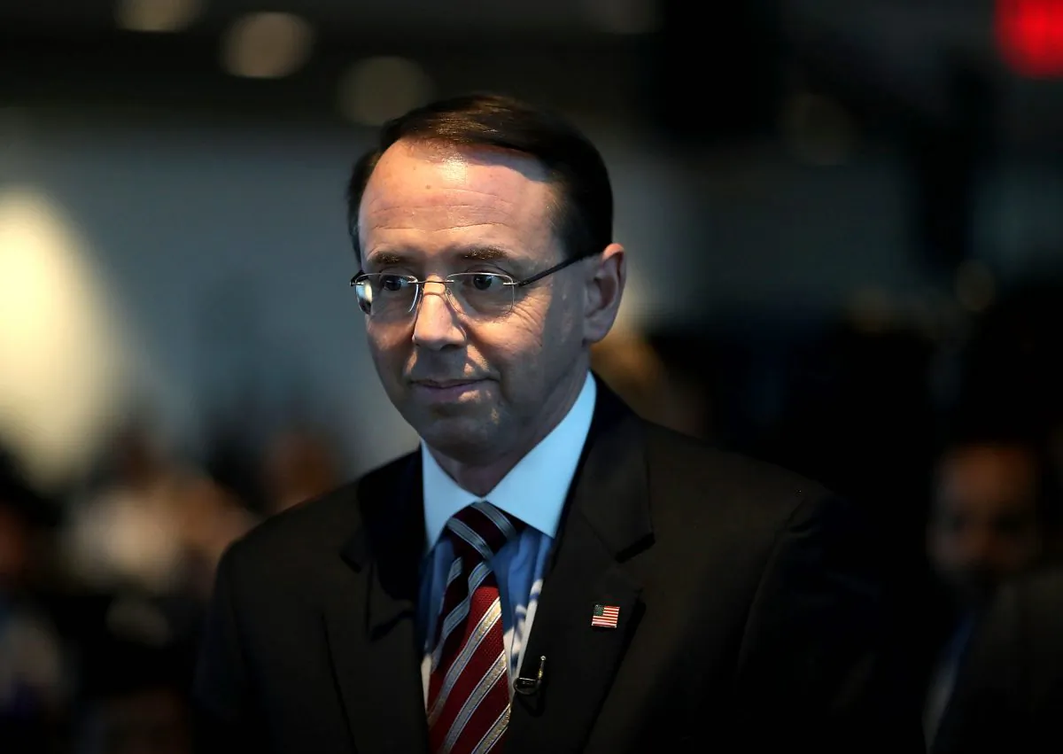 Deputy Attorney General Rod Rosenstein in Washington on Jan. 29, 2018. (Mark Wilson/Getty Images)