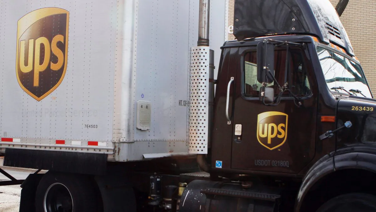 Image of a UPS truck (Frank Polich/Getty Images)