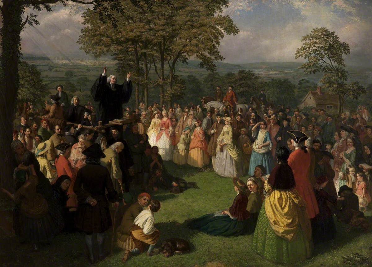 Walley, Thomas, 1817-1878; George Whitefield Preaching in Bolton, June 1750