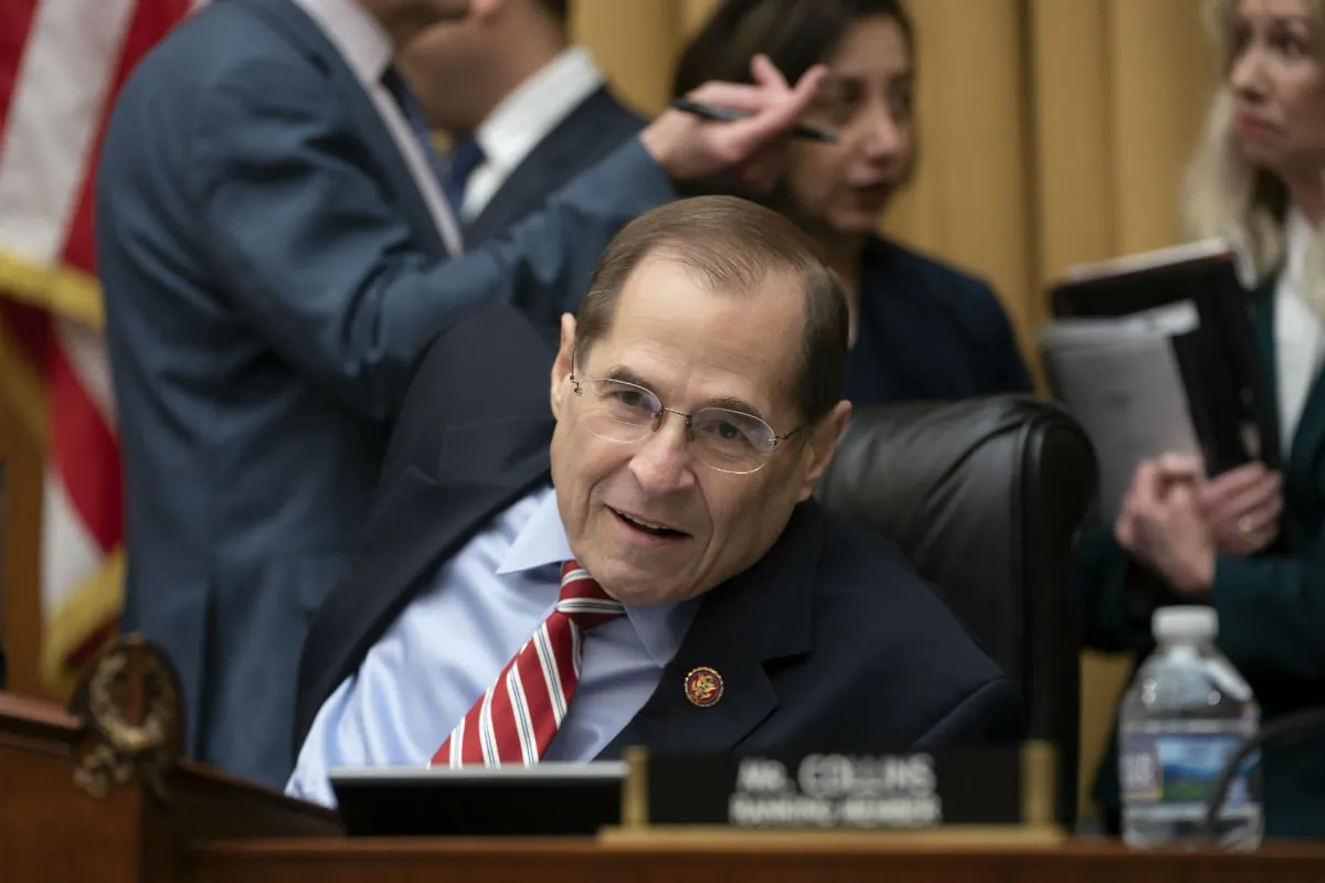 House Judiciary Committee Chairman Jerrold Nadler, D-N.Y., passes a resolution to subpoena special counsel Robert Mueller's full report, on Capitol Hill in Washington, on April 3, 2019. (J. Scott Applewhite/AP Photo)