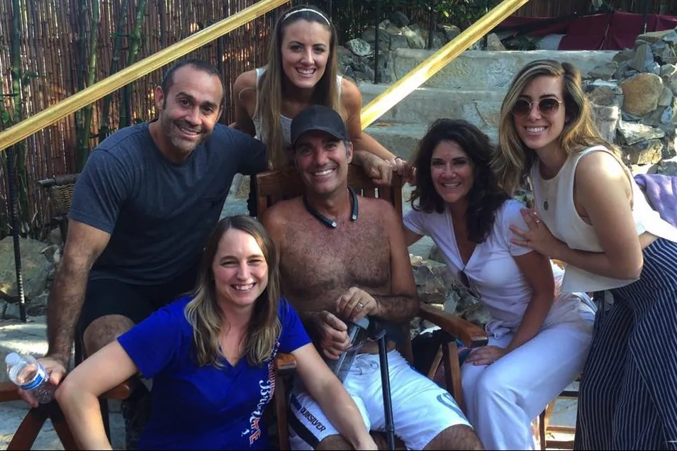 John-Jim's brother (top left), Cassie-Jim's daughter (on top)
Jenielle-Jim's wife (bottom left), Jim (middle), Me-author, and Juliet-author's daughter (on bottom)(Courtesy of Joni Ravenna)