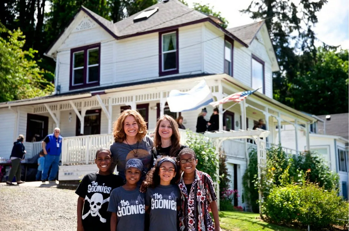 Some of the Hart family at the annual celebration of "The Goonies" movie in Astoria, Ore., in June 2014. (Thomas Boyd/The Oregonian via AP)