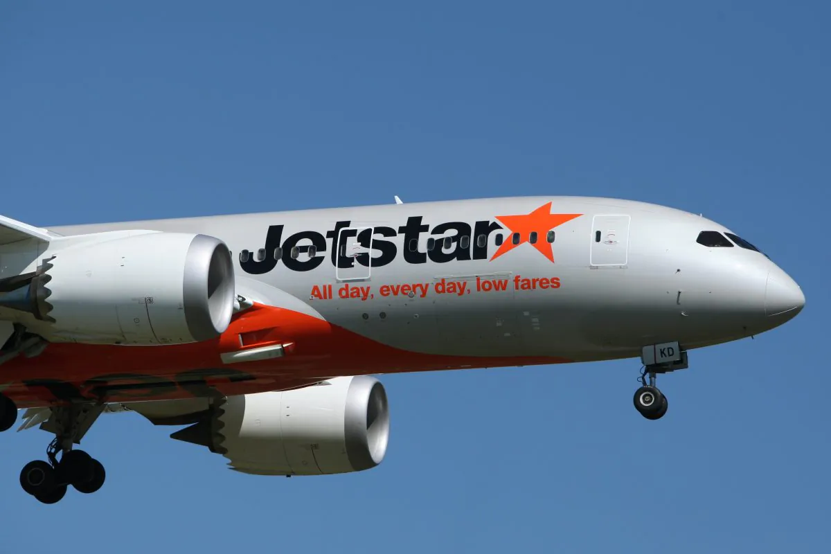Jetstar flight. (Pexels)