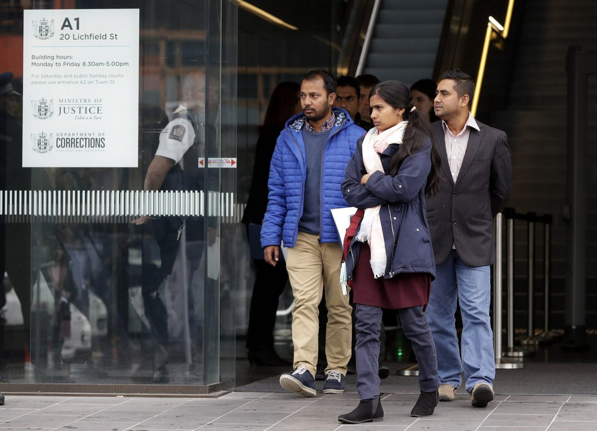 People leave at the High Court in Christchurch