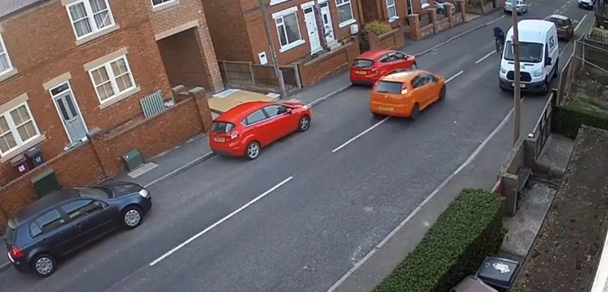 A driver allegedly chased after the biker (Derbyshire Constabulary)