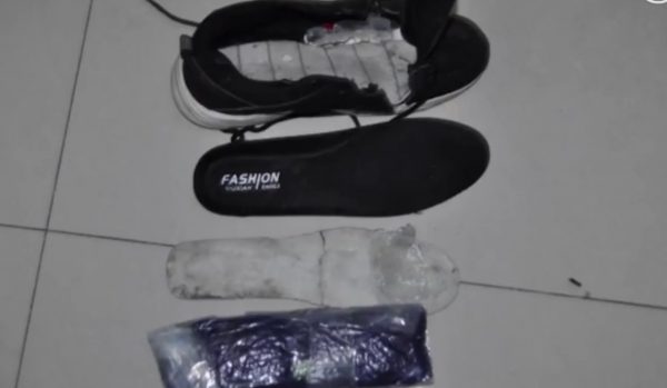 Smelly feet drug smuggler
