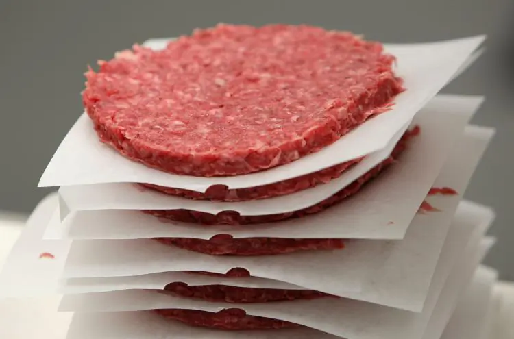 A file image of a stack of ground meat. (Justin Sullivan/Getty Images)