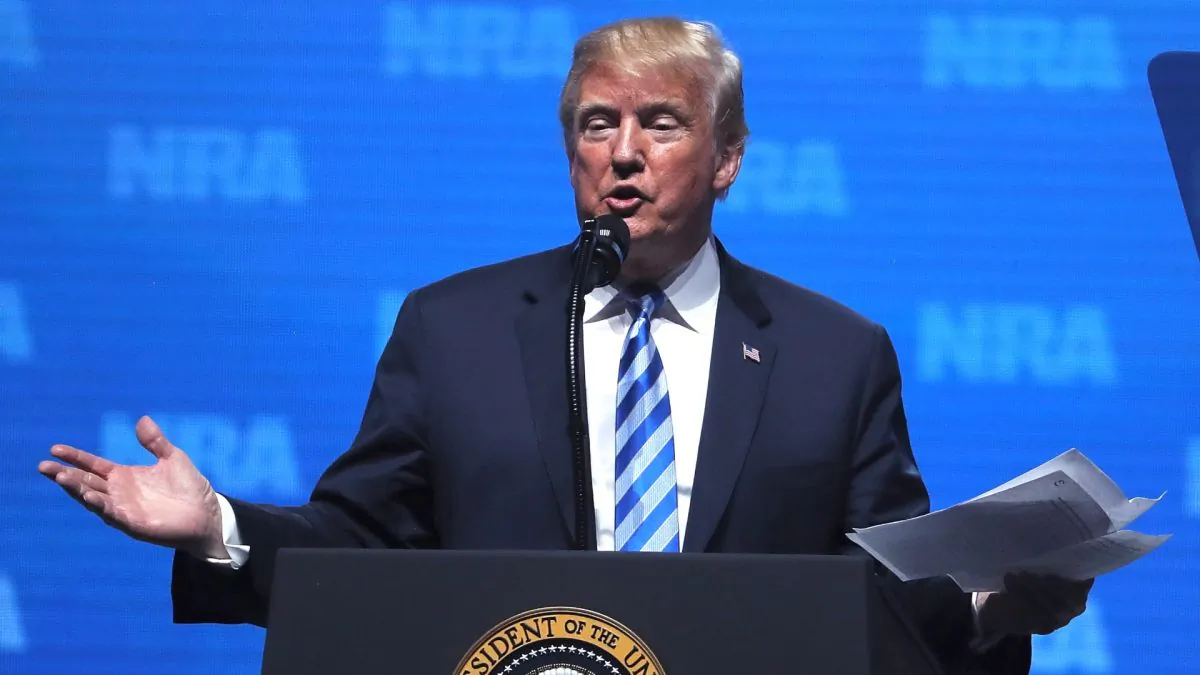 President Donald Trump in Dallas, Texas, on May 4, 2018. (Justin Sullivan/Getty Images)