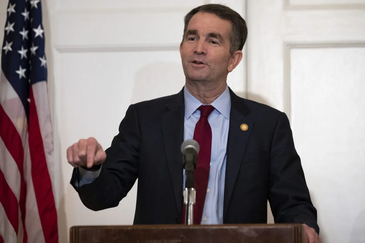 Virginia Governor Ralph Northam speaks with reporters at a press conference at the Governor's mansion in Richmond, Va., on Feb. 2, 2019. (Alex Edelman/Getty Images)