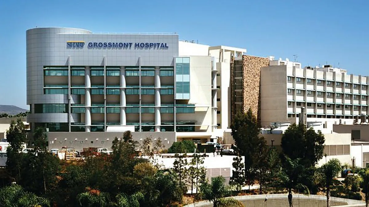 The building of Sharp Grossmont Hospital in La Mesa, California. (Sharp Grossmont Hospital via CNN)