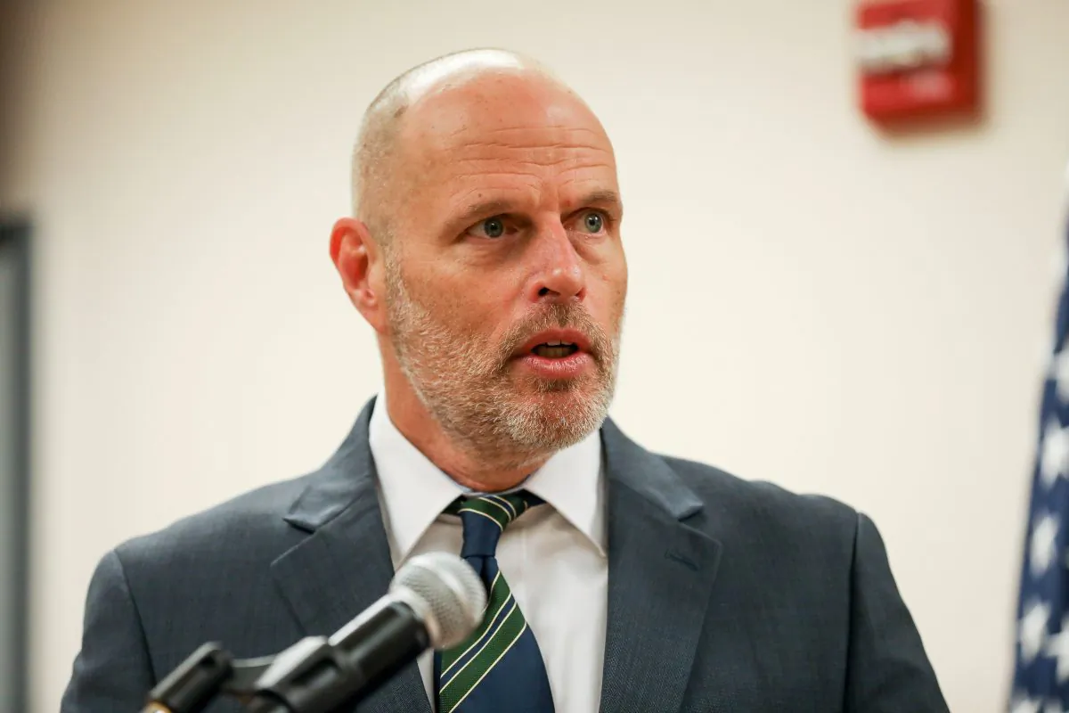 Acting Director of Immigration and Customs Enforcement Ron Vitiello at the McAllen Border Patrol Station in McAllen, Texas, on March 21, 2019. (Charlotte Cuthbertson/The Epoch Times)