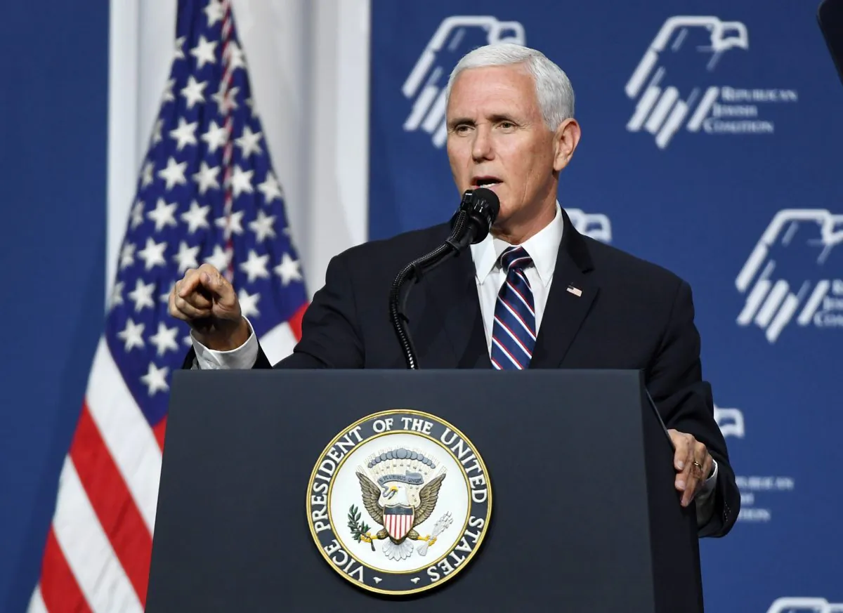 Vice President Mike Pence speaks during the Republican Jewish Coalition's annual leadership meeting at The Venetian Las Vegas on April 6, 2019 in Las Vegas, Nevada. (Ethan Miller/Getty Images)