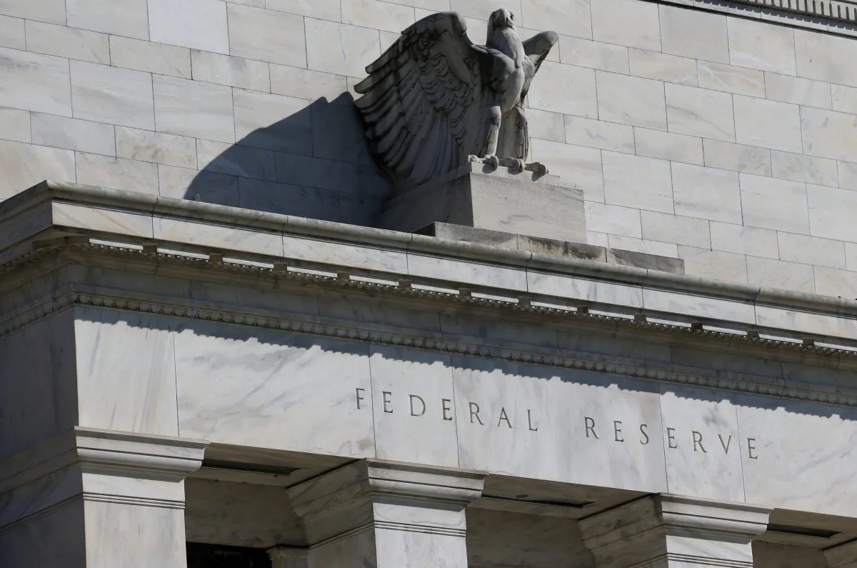 Federal Reserve Board building on Constitution Avenue is pictured in Washington on March 19, 2019. (Leah Millis/Reuters)