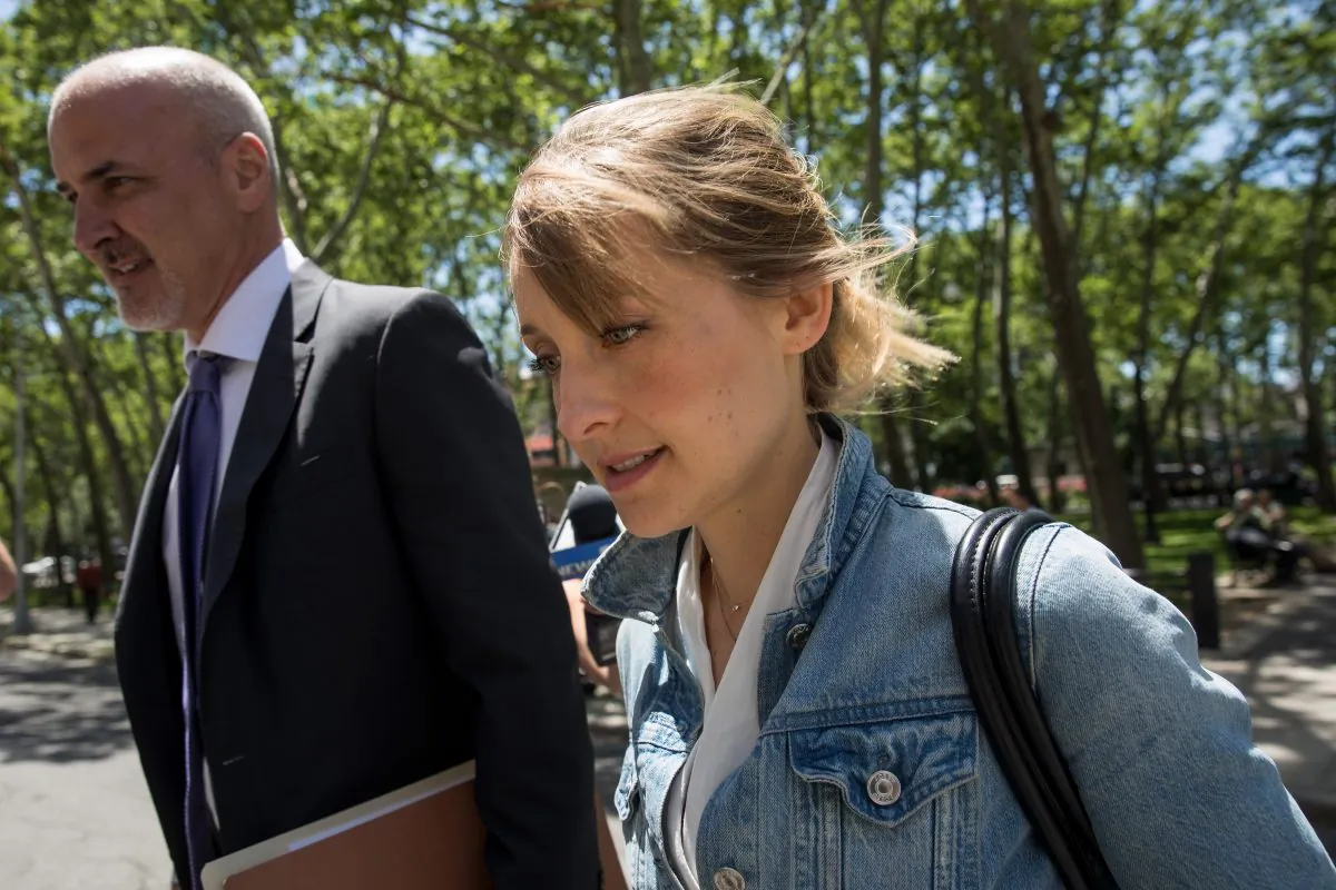 Actress Allison Mack arrives at the U.S. District Court for the Eastern District of New York for a status conference, June 12, 2018, in the Brooklyn borough of New York City. (Drew Angerer/Getty Images)