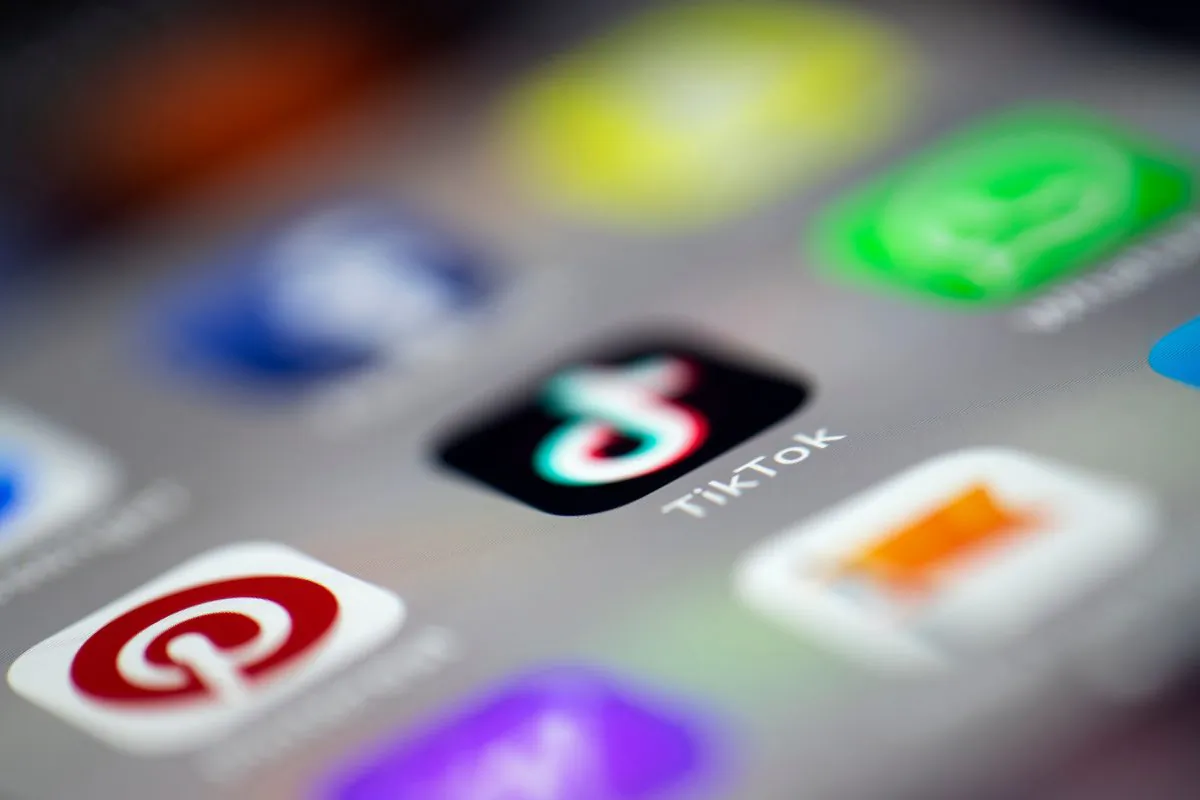 The logo of the Tiktok app. (Joel Saget/AFP/Getty Images)