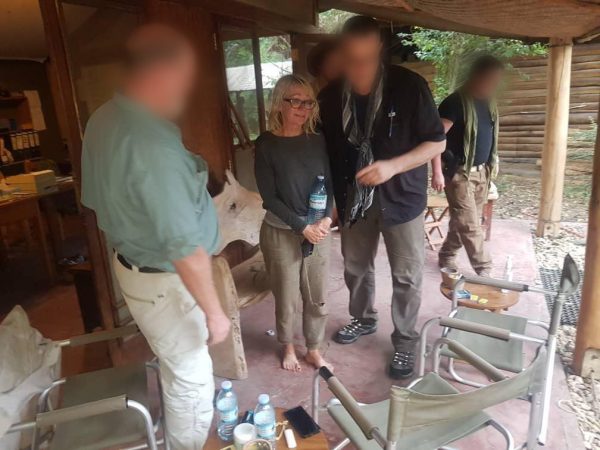 American Tourist moments after she was rescued