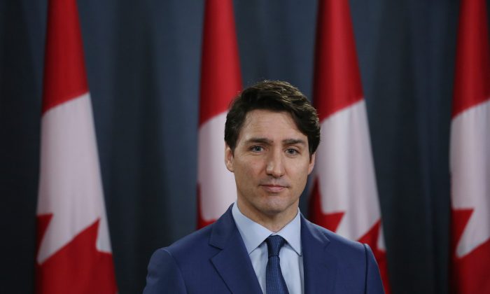Canada's Prime Minister Justin Trudeau attends a news conference on March 7, 2019 in Ottawa, Canada. (Dave Chan/Getty Images)