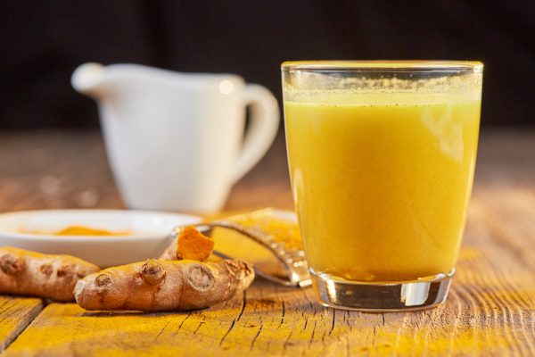 Golden milk with turmeric