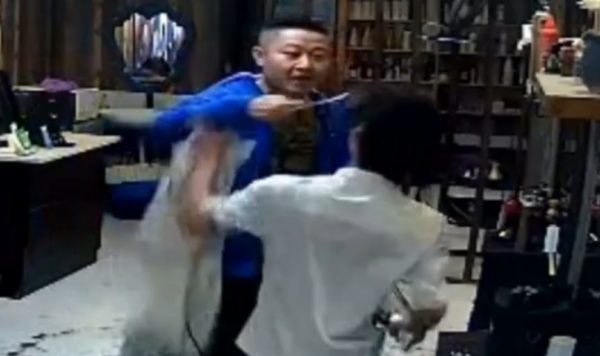 Hair cut fight