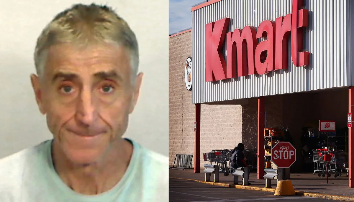 Andrew Francis Lippi under arrest on a felony charge of grand theft. Lippi recently bought an $8 million island off Key West. He is accused in a scheme to steal $300 in household items from Kmart. (Monroe County Sheriff's Office via AP)