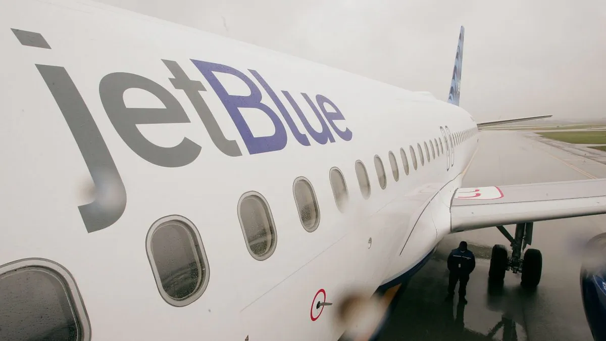 Stock image of a JetBlue plane. (Scott Olson/Getty Images)