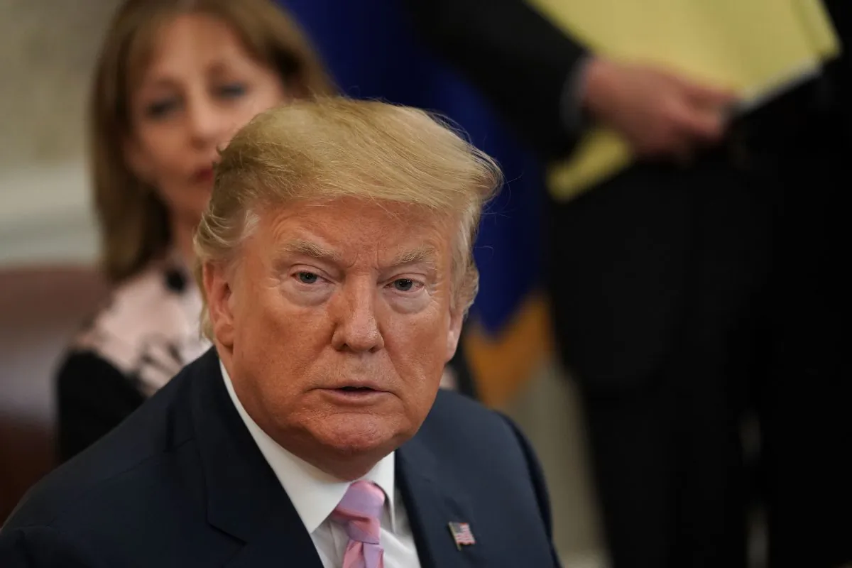 U.S. President Donald Trump listens during a meeting with Egyptian President Abdel-Fattah el-Sisi in the Oval Office of the White House, on April 9, 2019.  (Alex Wong/Getty Images)