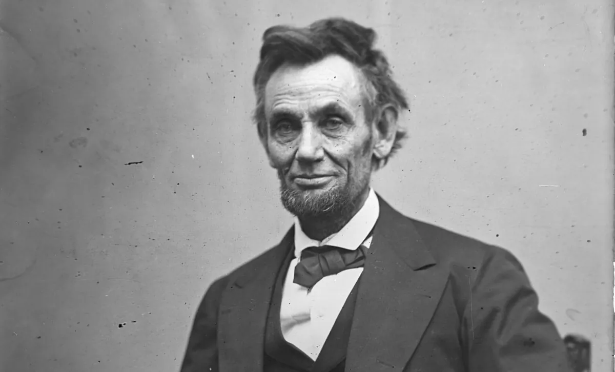 President Abraham Lincoln sits for a portrait on Feb. 5, 1865. (Alexander Gardner/Library of Congress via Getty Images)